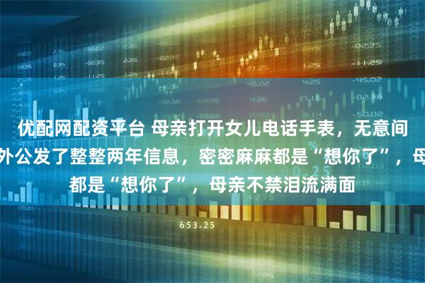 优配网配资平台 母亲打开女儿电话手表，无意间发现女儿给去世外公发了整整两年信息，密密麻麻都是“想你了”，母亲不禁泪流满面