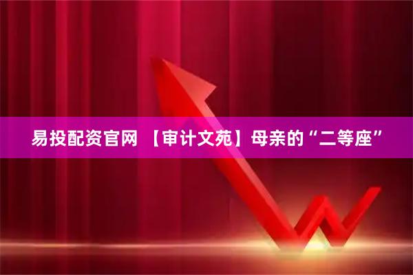 易投配资官网 【审计文苑】母亲的“二等座”
